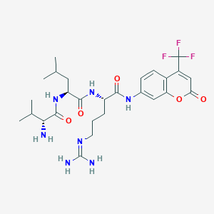 molecular formula C27H38F3N7O5 B12382662 H-D-Val-Leu-Arg-AFC 