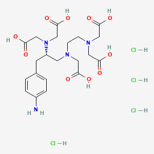 2-[[(2S)-3-(4-aminophenyl)-2-[bis(carboxymethyl)amino]propyl]-[2-[bis(carboxymethyl)amino]ethyl]amino]acetic acid;tetrahydrochloride