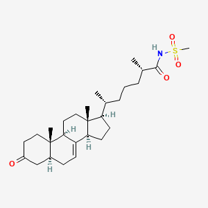 molecular formula C28H45NO4S B12382731 Methylsolfonyl 25(S)-| currency7-dafachronic acid 