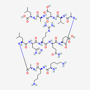 molecular formula C64H111N21O19 B12382735 H-Lys-Lys-Ala-Leu-His-Arg-Gln-Glu-Ala-Val-Asp-Ala-Leu-OH 