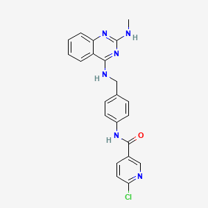 3-Pyridinecarboxamide, 6-chloro-N-[4-[[[2-(methylamino)-4-quinazolinyl]amino]methyl]phenyl]-