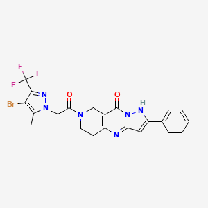 molecular formula C22H18BrF3N6O2 B12382788 PAT1inh-B01 