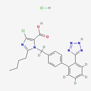 molecular formula C22H22Cl2N6O2 B12382807 Losartan acid-d6 (hydrochloride) 