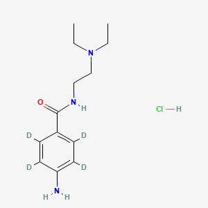 molecular formula C13H22ClN3O B12382817 Procainamide-d4 (hydrochloride) 