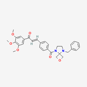 molecular formula C31H32N2O6 B12382904 (E)-3-[4-(5-benzyl-2-oxa-5,8-diazaspiro[3.4]octane-8-carbonyl)phenyl]-1-(3,4,5-trimethoxyphenyl)prop-2-en-1-one 