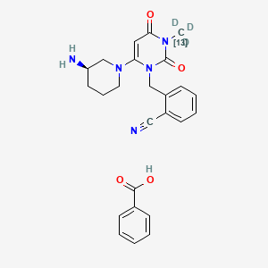 molecular formula C25H27N5O4 B12382914 Alogliptin-13C,d3 (benzoate) 