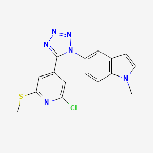 molecular formula C16H13ClN6S B12382916 Tubulin inhibitor 36 