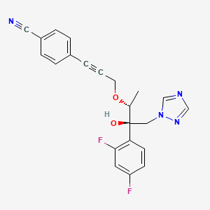 molecular formula C22H18F2N4O2 B12382917 Antifungal agent 60 