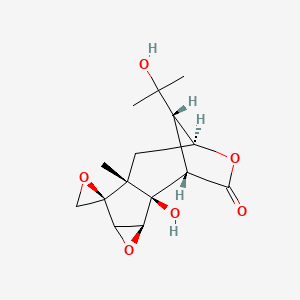 (1S,2R,3S,6R,7R,9S,12S)-2-hydroxy-12-(2-hydroxypropan-2-yl)-7-methylspiro[4,10-dioxatetracyclo[7.2.1.02,7.03,5]dodecane-6,2'-oxirane]-11-one