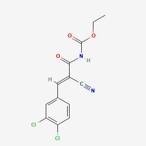 Ethyl 2-cyano-3-(3,4-dichlorophenyl)acryloylcarbamate