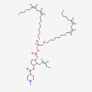 [3-[2-[2,3-bis[(9Z,12Z)-octadeca-9,12-dienoxy]propoxy]-2-oxoethyl]-2-[(Z)-pent-2-enyl]cyclopentyl] 1-methylpiperidine-4-carboxylate