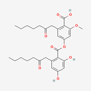 molecular formula C29H36O9 B1238306 Arthonioic acid 