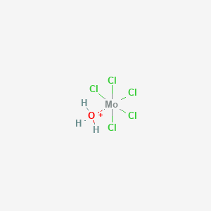 molecular formula Cl5H3MoO+ B1238310 五氯合水钼(III) 
