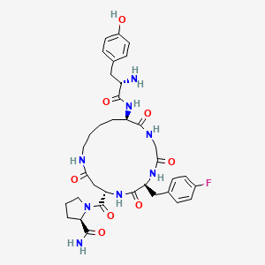 H-Tyr-D-Lys(1)-Gly-Phe(4-F)-Asp(1)-D-Pro-NH2