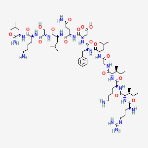 molecular formula C71H124N20O17 B12383159 H-Arg-Ile-Lys-Ile-Gly-Leu-Phe-Asp-Gln-Leu-Ser-Lys-Leu-NH2 