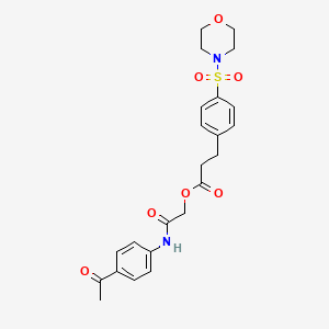 molecular formula C23H26N2O7S B1238318 3-[4-(4-吗啉磺酰基)苯基]丙酸[2-(4-乙酰苯胺基)-2-氧代乙基]酯 