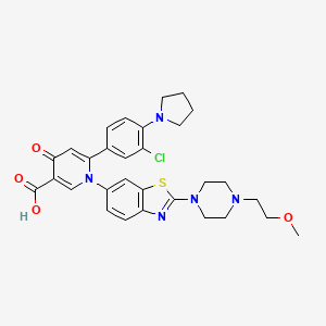 6-(3-Chloro-4-pyrrolidin-1-ylphenyl)-1-[2-[4-(2-methoxyethyl)piperazin-1-yl]-1,3-benzothiazol-6-yl]-4-oxopyridine-3-carboxylic acid