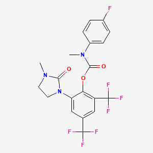 molecular formula C20H16F7N3O3 B12383193 [2-(3-methyl-2-oxoimidazolidin-1-yl)-4,6-bis(trifluoromethyl)phenyl] N-(4-fluorophenyl)-N-methylcarbamate 