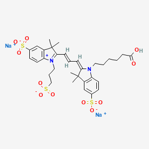 molecular formula C32H38N2Na2O11S3 B12383216 Trisulfo-Cy3-acid (disodium) 