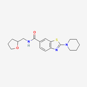 molecular formula C18H23N3O2S B1238327 N-(2-oxolanylmethyl)-2-(1-piperidinyl)-1,3-benzothiazole-6-carboxamide 