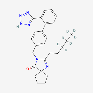 2-(3,3,4,4,5,5,5-heptadeuteriopentyl)-3-[[4-[2-(2H-tetrazol-5-yl)phenyl]phenyl]methyl]-1,3-diazaspiro[4.4]non-1-en-4-one