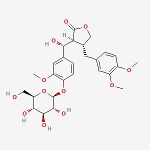 molecular formula C27H34O12 B12383324 weak Hepatoprotective agent-1 