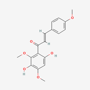 molecular formula C18H18O6 B1238334 3',6'-Dihydroxy-2',4,4'-trimethoxy-chalcone CAS No. 93993-77-2