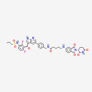 molecular formula C42H39F2N7O8S B12383361 PROTAC BRAF-V600E degrader-2 