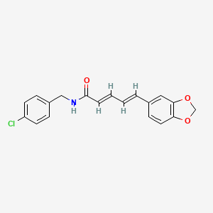 molecular formula C19H16ClNO3 B12383368 (2E,4E)-5-(1,3-benzodioxol-5-yl)-N-[(4-chlorophenyl)methyl]penta-2,4-dienamide 