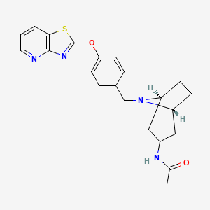 Acetamide, N-((3-endo)-8-((4-(thiazolo(4,5-b)pyridin-2-yloxy)phenyl)methyl)-8-azabicyclo(3.2.1)oct-3-yl)-