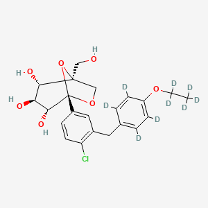 molecular formula C22H25ClO7 B12383401 Ertugliflozin-d9 