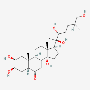molecular formula C27H44O7 B1238343 Inokosterone 