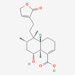 molecular formula C20H28O5 B12383437 (4aS,5R,6S,8R,8aS)-8-hydroxy-5,6,8a-trimethyl-5-[2-(5-oxo-2H-furan-4-yl)ethyl]-3,4,4a,6,7,8-hexahydronaphthalene-1-carboxylic acid 