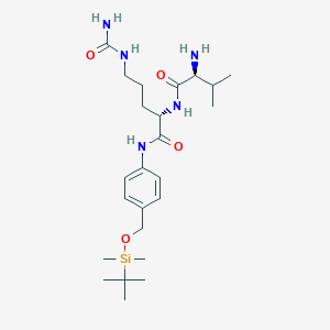 (S)-2-((S)-2-aMino-3-MethylbutanaMido)-N-(4-(((tert-butyldiMethylsilyl)oxy)Methyl)phenyl)-5-ureidopentanaMide