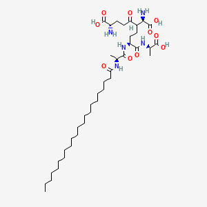 molecular formula C40H73N5O10 B1238349 (2R,7S)-2,7-diamino-3-[(3S)-4-[[(1R)-1-carboxyethyl]amino]-3-[[(2S)-2-(docosanoylamino)propanoyl]amino]-4-oxobutyl]-4-oxooctanedioic acid CAS No. 82876-27-5