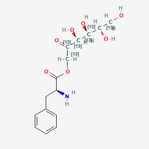 molecular formula C15H21NO7 B12383515 Fructose-phenylalanine-13C6 