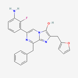 molecular formula C24H19FN4O2 B12383521 NanoLuc substrate 2 