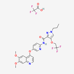 molecular formula C27H25F6N5O7 B12383634 Adrixetinib (TFA) 