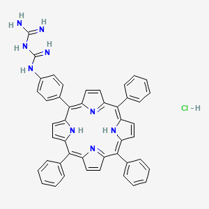 molecular formula C46H36ClN9 B12383655 Biguanidinium-porphyrin 