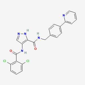 molecular formula C23H17Cl2N5O2 B12383662 Cyclin K degrader 1 