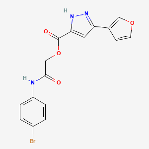 molecular formula C16H12BrN3O4 B12383667 [2-(4-bromoanilino)-2-oxoethyl] 3-(furan-3-yl)-1H-pyrazole-5-carboxylate 