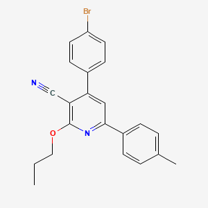 molecular formula C22H19BrN2O B12383720 Egfr/her2/dhfr-IN-2 