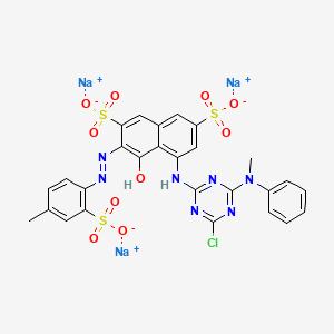 trisodium;5-[[4-chloro-6-(N-methylanilino)-1,3,5-triazin-2-yl]amino]-4-hydroxy-3-[(4-methyl-2-sulfonatophenyl)diazenyl]naphthalene-2,7-disulfonate