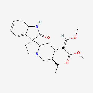 molecular formula C22H28N2O4 B1238376 甲基 (Z)-2-[(6'R,7'S)-6'-乙基-2-氧代螺[1H-吲哚-3,1'-3,5,6,7,8,8a-六氢-2H-吲哚嗪]-7'-基]-3-甲氧基丙-2-烯酸酯 