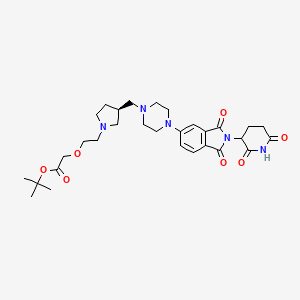 molecular formula C30H41N5O7 B12383785 Thalidomide-piperazine-(S)-CH2-pyrrolidine-C2-O-CH2-COO-C(CH3)3 