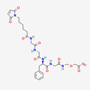 molecular formula C28H36N6O10 B12383821 MC-Gly-Gly-{D-Phe}-Gly-NH-CH2-O-CH2COOH 