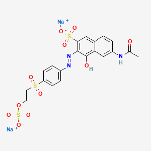 disodium;6-acetamido-4-hydroxy-3-[[4-(2-sulfonatooxyethylsulfonyl)phenyl]diazenyl]naphthalene-2-sulfonate