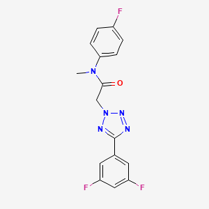 molecular formula C16H12F3N5O B12383882 2-[5-(3,5-difluorophenyl)tetrazol-2-yl]-N-(4-fluorophenyl)-N-methylacetamide 