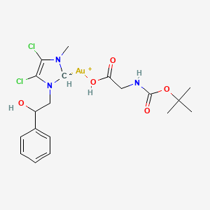 molecular formula C19H26AuCl2N3O5 B12383894 AuM1Gly 