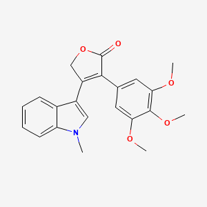 molecular formula C22H21NO5 B12383973 Tubulin polymerization-IN-42 